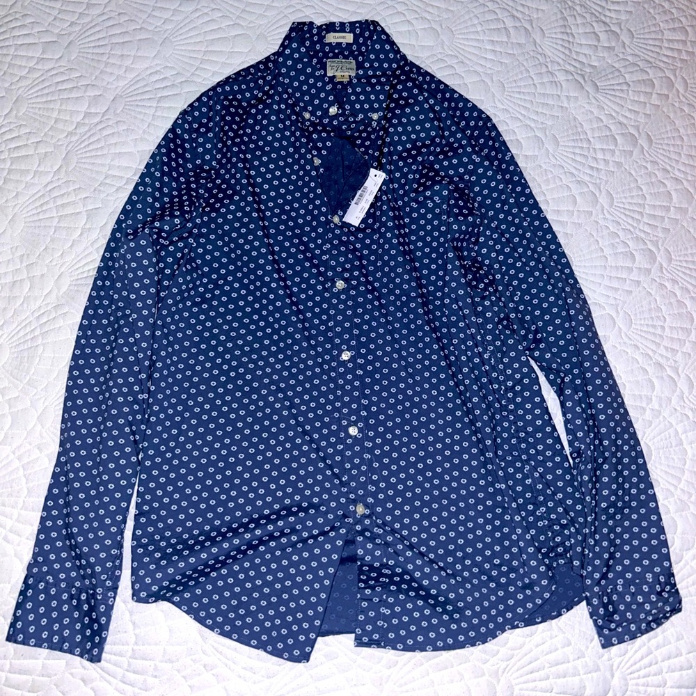 J Crew long spend button down with tags
